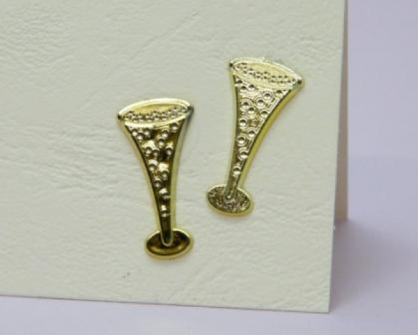 Tischdekoration, Gastgeschenk - Tischkarte zwei Sektgläser 3 Tischdekoration, Gastgeschenk - Tischkarte zwei Sektgläser 3