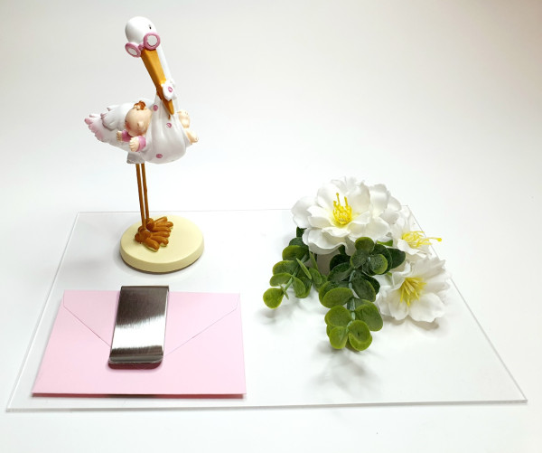 Geldgeschenk "Storch" - Geschenke-Box zur Taufe, Babyshower oder Geburt - 1 Geldgeschenk "Storch" - Geschenke-Box zur Taufe, Babyshower oder Geburt - 1