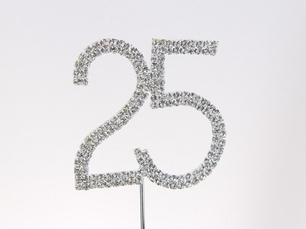 Stecker silberfarbene 25 mit Strass - 2