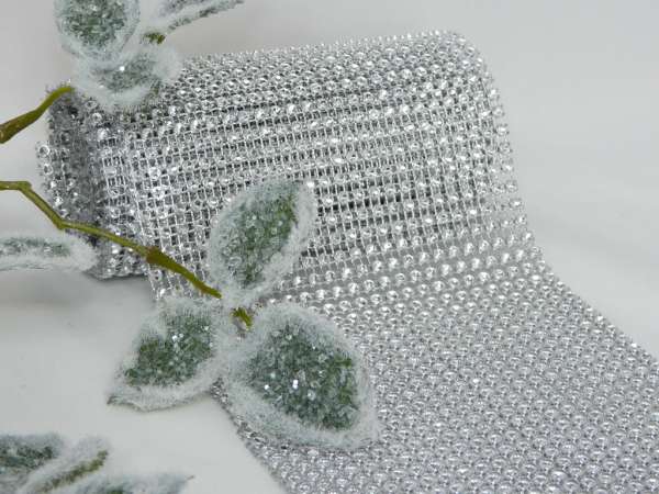 Strassband silber