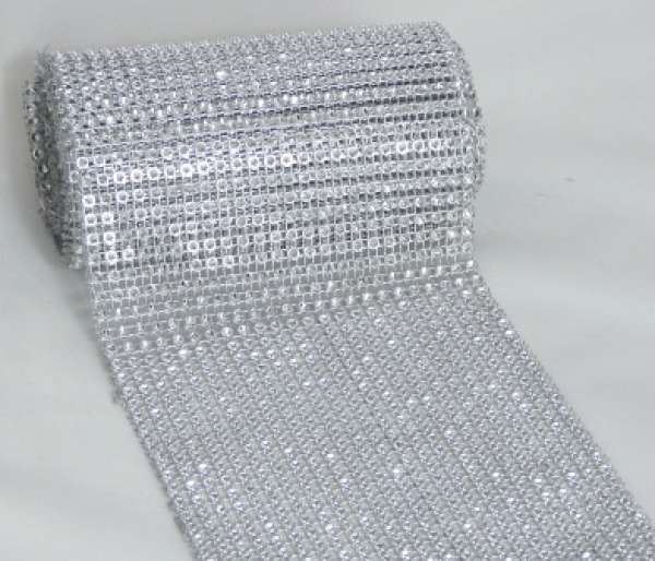 Strassband silber