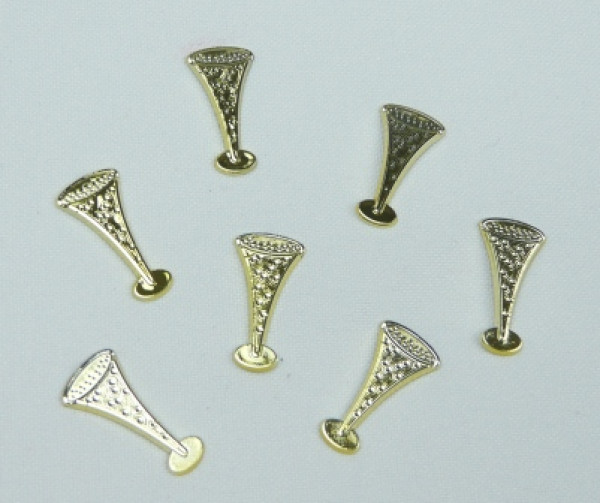 10 Streukelche, Sektgläser, silber oder gold - 3