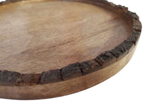 Tablett, Teller, aus Mangoholz, Durchmesser 27 cm - 5 Tablett, Teller, aus Mangoholz, Durchmesser 27 cm - 5