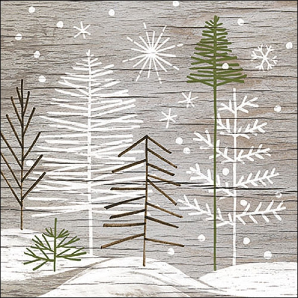 Winterservietten "Trees on Wood" Winterservietten "Trees on Wood"