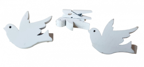 Taube mit einer Klammer, Platzkarte - 3 Taube mit einer Klammer, Platzkarte - 3