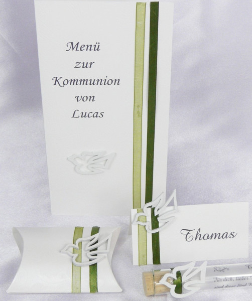 Gastgeschenk Kissen mit einer Taube zur Kommunion, Konfirmation, Taufe 3 Gastgeschenk Kissen mit einer Taube zur Kommunion, Konfirmation, Taufe 3