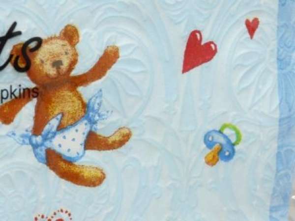 Servietten zur Taufe "Teddy" Servietten zur Taufe "Teddy"