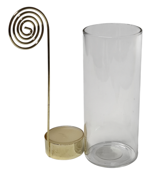 Teelichteinsatz 1-armig, 14 cm hoch – perfekt für hohe Glaszylinder - 2 Teelichteinsatz 1-armig, 14 cm hoch – perfekt für hohe Glaszylinder - 2