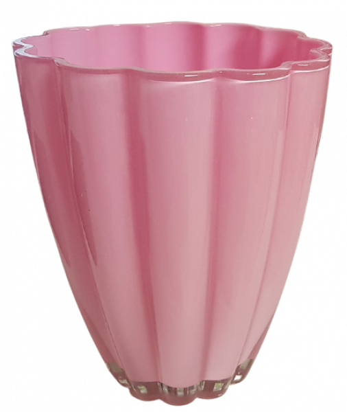 Rosa Glasvase "Bloom" - Vase, Blumenvase - 1 Rosa Glasvase "Bloom" - Vase, Blumenvase - 1
