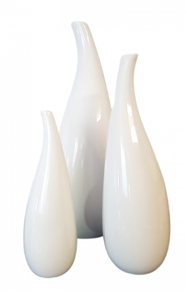 3 Porzellanvasen "Curved" - Keramik-Vase