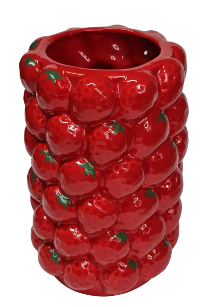 Vase "Erdbeere" 18 x 20 cm- ein edler Blickfang - 1 Vase "Erdbeere" 18 x 20 cm- ein edler Blickfang - 1