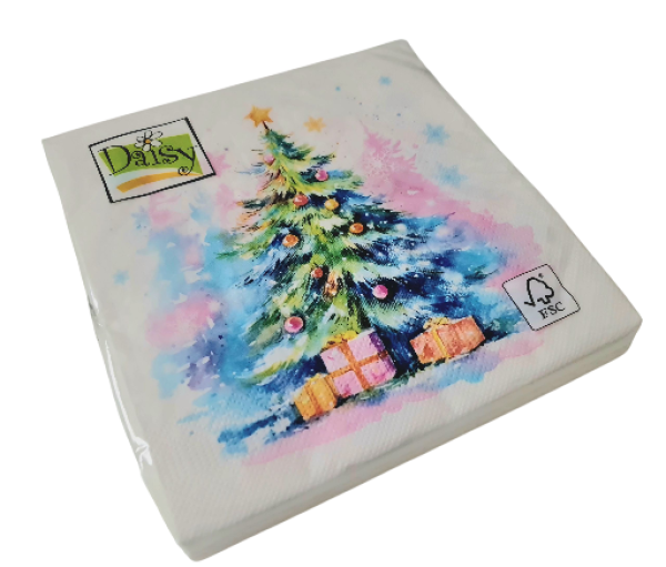 Servietten "Watercolour Christmas Tree" 2