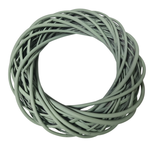 Weidekranz aus echten Weidezweigen in Salbeigrün und Jadegrün mit abnehmbarem Zinkeinsatz