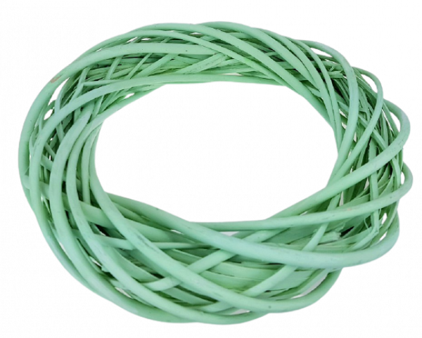 Tischdekoration - Ein Kranz aus Weidenzweigen, Weidenkranz in Pastellgrün - 1 Tischdekoration - Ein Kranz aus Weidenzweigen, Weidenkranz in Pastellgrün - 1