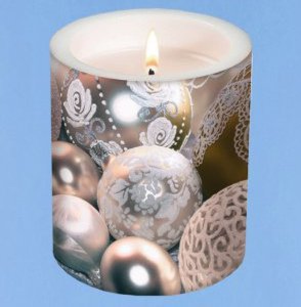 Weihnachtsdekoration, Kerzen - Kerze Weihnachtskugeln. Weihnachtsdeko bei Tischdeko-online 1