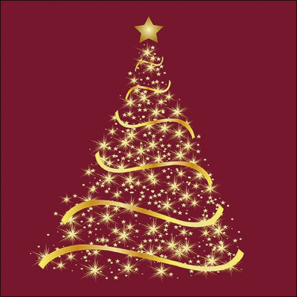 Winterserviette "Shining Tree Bordeaux" Winterserviette "Shining Tree Bordeaux"
