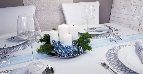 elegantes Tischset in der Farbe Silber - 3
