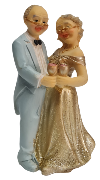 Tortenfigur, Hochzeitspaar für die Goldene Hochzeit - 1 Tortenfigur, Hochzeitspaar für die Goldene Hochzeit - 1