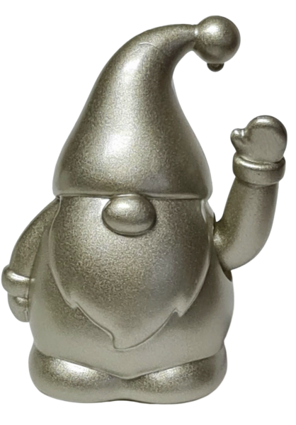 Winkender Weihnachtsmann Wichtel in Silber – Bewegliche Dekofigur, Weihnachtsmann Winkender Weihnachtsmann Wichtel in Silber – Bewegliche Dekofigur, Weihnachtsmann