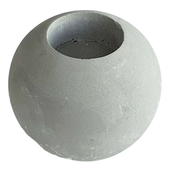 Teelichthalter Kugel aus Zement - 9 cm - 3